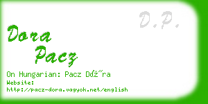 dora pacz business card